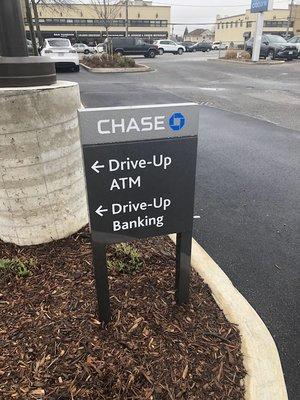 Sign in front NOTE DRIVE UP BANKING - NOT!