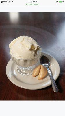 Homemade Coconut Ice Cream signature dessert