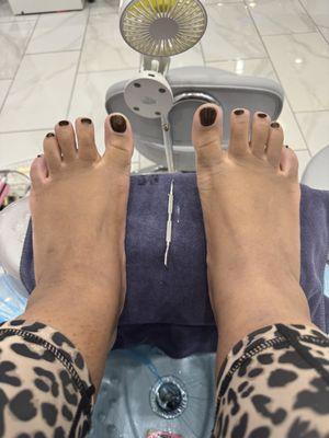 Deluxe pedi with regular polish