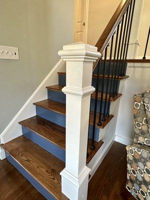 Three tone stairs install and paint Nov 2022