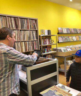 Never too young to start collecting vinyl records.