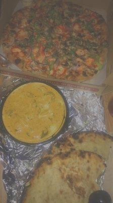 27. Tandoori Chicken Pizza 2. Vegetable Korma (spicy) 45. Cheese Naan