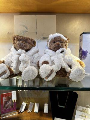 Cute teddy bears in gift shop