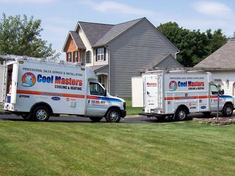 Fully equipped trucks for furnace and ac repair and installation.