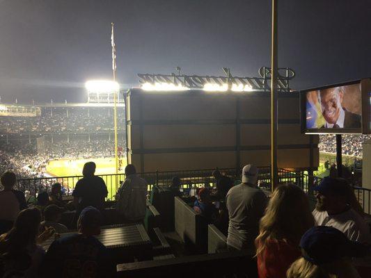 Seats aren't the best.  Definitely better locations for a full view, but you can see the batter and pitcher.