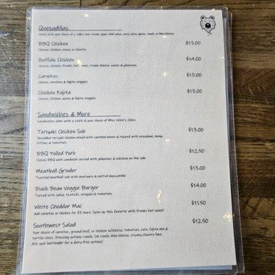 Food Menu Side A