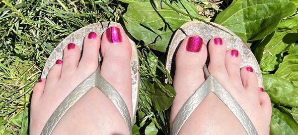 Fresh from my pedicure.