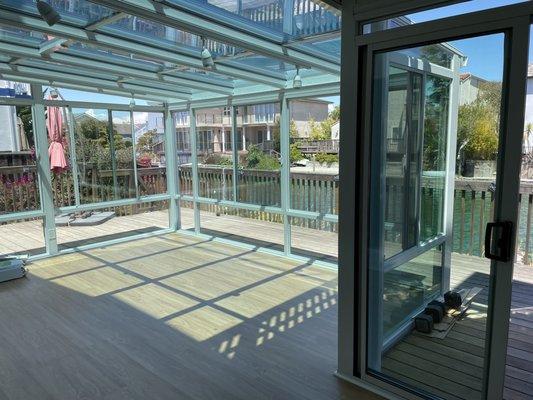 Sunroom upon completion