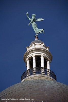 Lady Liberty atop the Allen County, Indiana courthouse.