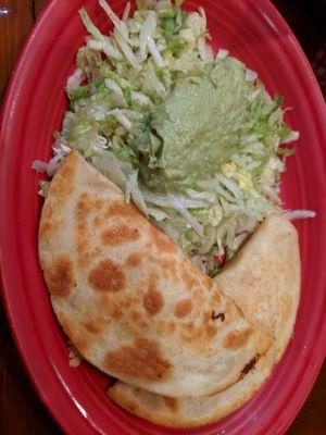 Chicken and cheese quesadillas