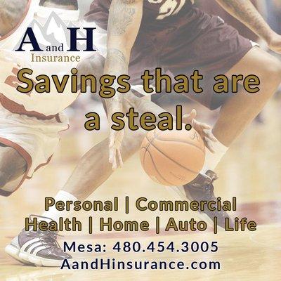 A and H is an independent agency that quotes through multiple insurance providers to find you savings that are a steal!