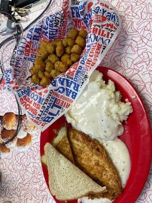 Chicken Fried Chicken, Mashed Potatoes & Fried Okra