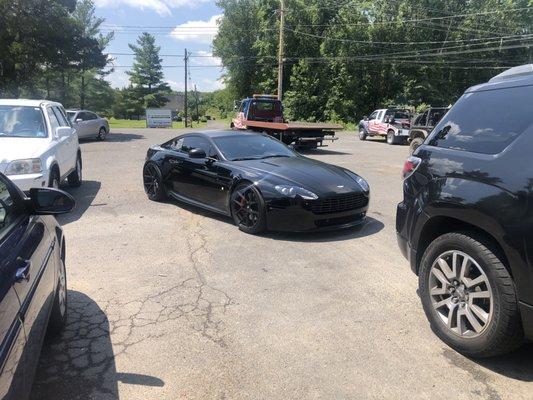 Aston Martin serviced at our shop