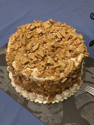 Coffee crunch cake.