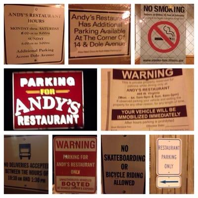 They have a lot of signs all over the property. This is not even half of them.