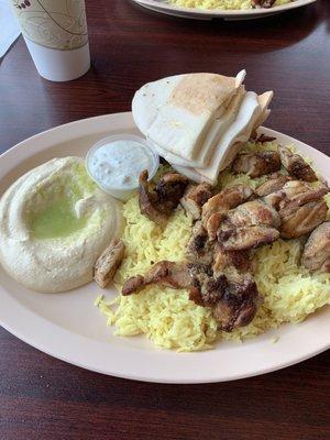 Chicken shawarma plate