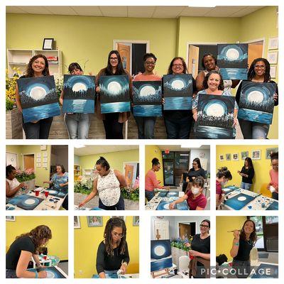 Staff training of play therapy followed by painting activity led by our art therapist!!