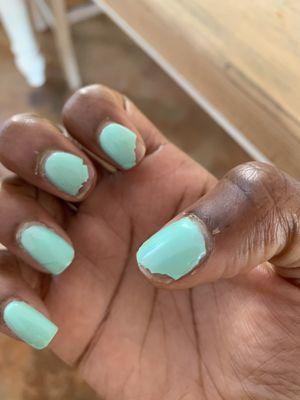 3 days after getting nails done here