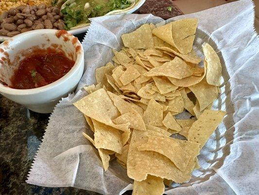 Chips and salsa. We'd eaten part of it before I took the picture.