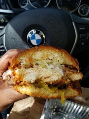 GEZUS!!!!! AND guess what...I rarely eat chicken,  if I eat chicken it better be fried...this has to be the best chicken sandwich EVER!!!!