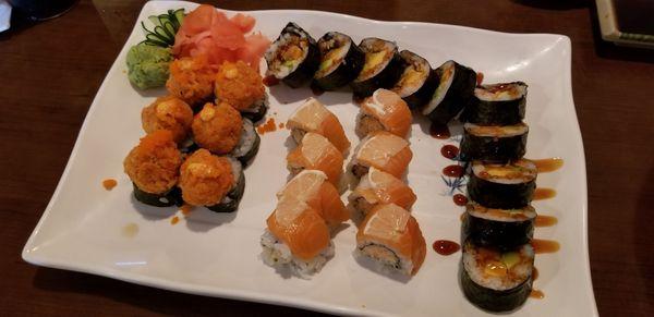 Amazing array of sushi