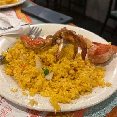 Fried Rice, Fired crab leg and shrimp