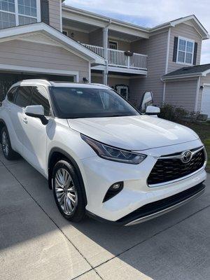 My 2021 Toyota Highlander Platinum AWD bought thousands under MSRP