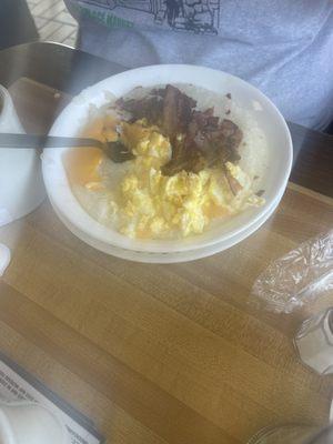 Steak and eggs