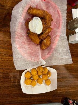 Wing Dings and Hot Pepper Cheese Balls