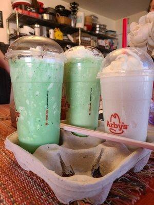 Mint milkshakes