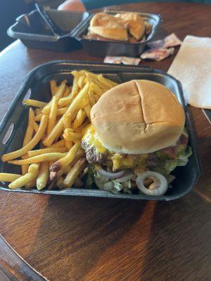 M16 Burger and fries