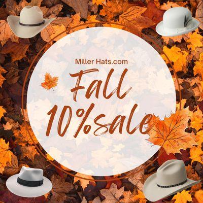 Thanksgiving 10% sale, fedoras, cowboy hats, men's caps