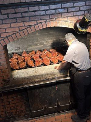 Grilling the Ribs