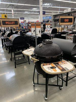 Huge selection of grills, gas, pellets, charcoal , smokers.