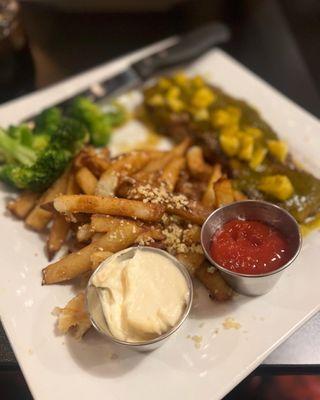 Strip steak special with truffle fries