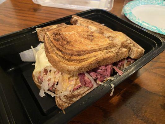 Reuben Sandwich ($14) @ Brooks Family Corned Beef, 3.4.2024.