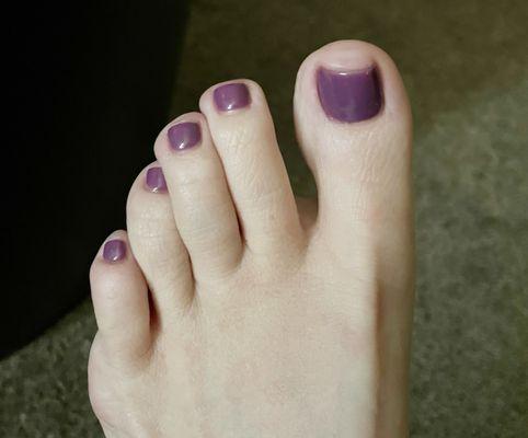 Great gel pedicure. Color #118