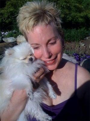 Coddled Creatures Pet Sitting, President, Heidi Wise with her famous dog Princess