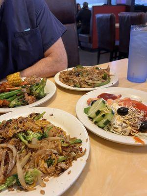 Prepped hibachi and salad