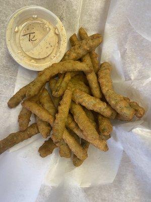 Deep fried green beans