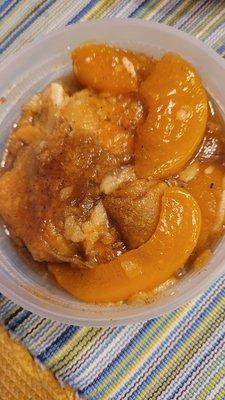 Homemade peach cobbler