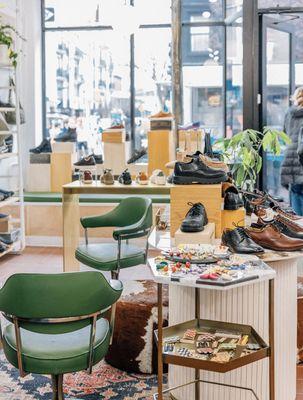 interior of shoe market