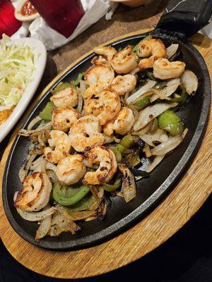 Shrimp fajitas