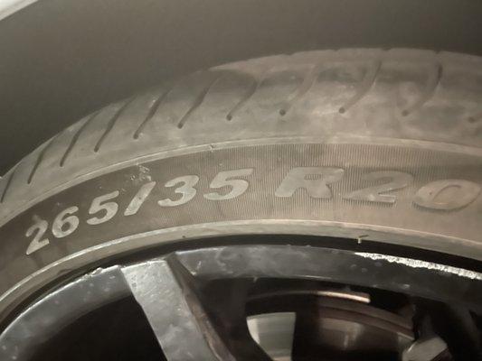 Wrong size tire installed by Christian twice! Refuses to give me the right size or money back