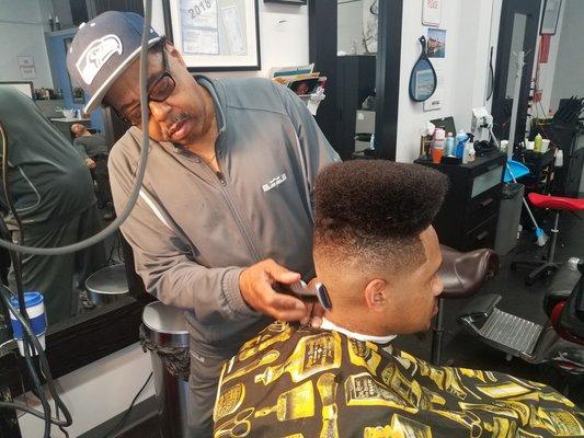 High top fade, by frank owner and barber