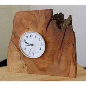 Fiery Live Edge Clock