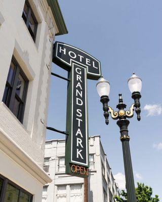 Front. One of the only hotel signs