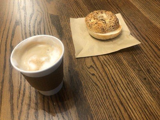 Latte And Bagel