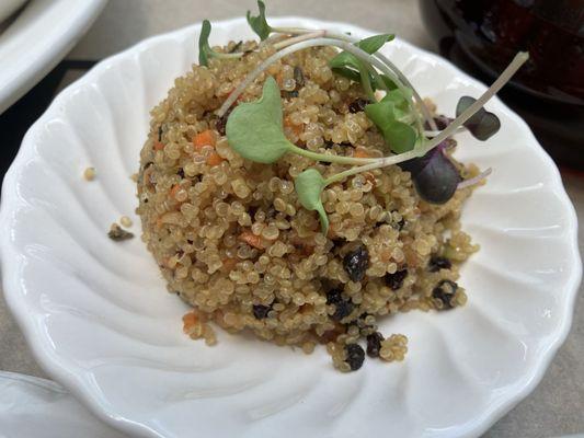 Quinoa side salad. Even the small plates are extra special