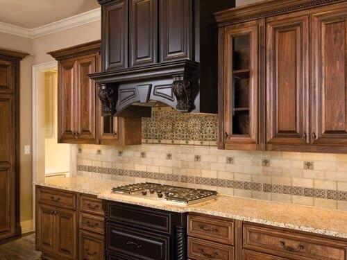 Our kitchen looks complete with this new backsplash they tile they installed